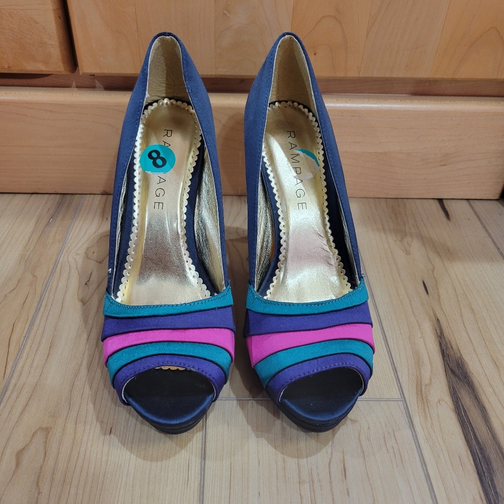 Rampage navy blue heels